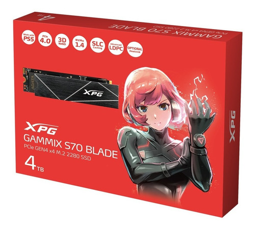 Unidad Sólida M.2 Xpg Gammix S70 Blade 4tb (7.400/6.800mb/s)