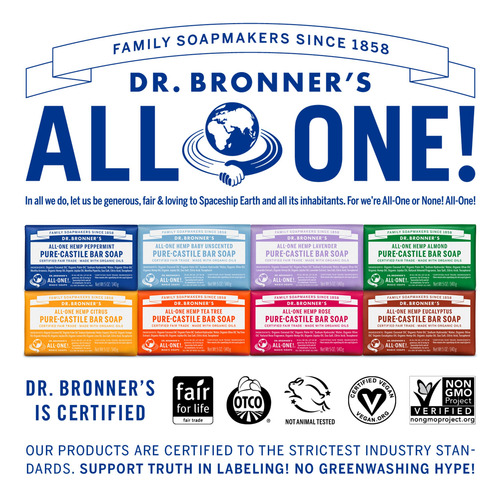 Sabonete Em Barra Dr. Bronner's Pure-castile Almond 150ml, P