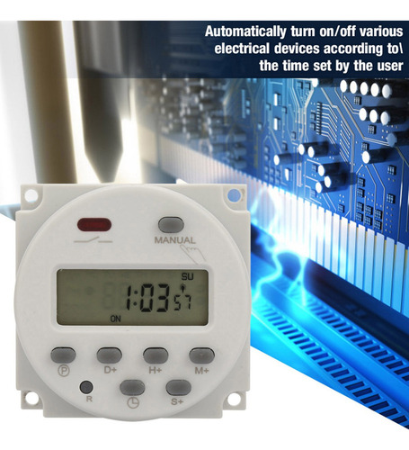 . Interruptor Temporizador Programable 7 Días 1s~168h 5va