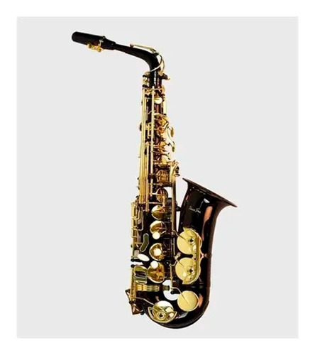 Imagen 2 de 3 de Saxofon Alto Silvertone Color Negrollaves Doradas Md.slsx019