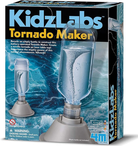 Kit De Ciencia De Vidrio Kidzlabs De 4 M, Tornado Maker