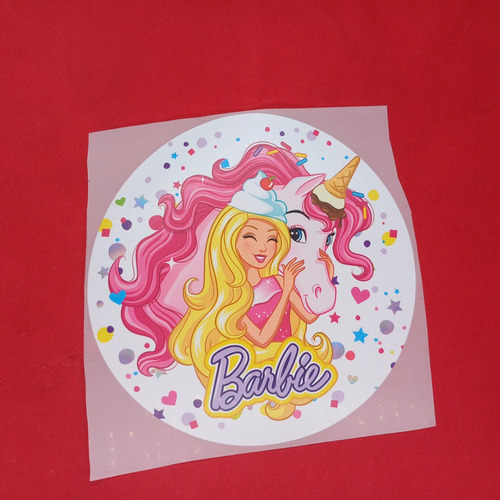 Parche Princesa Rosa Abraza Unicornio 5pzas 19x19cm Mp1025 Blanco