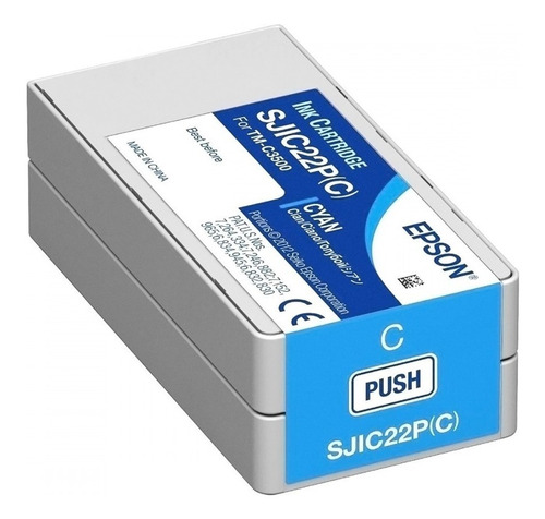 Cartucho Epson Colorworks Tmc3500 Sjic22p Cian /v /vc