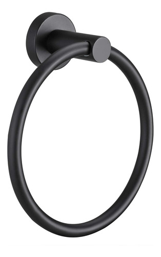 Pynsseu Anillo De Toalla Negro Mate Para Bao, 1 Paquete, Sop