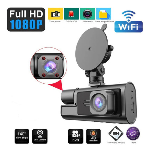 Câmera De Painel K Dash Cam Frontal E Interna 1080p Fhd Para