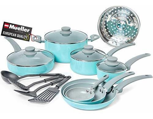 Bateria De Cocina Con Sartenes Cacerolas Olla Utensilios