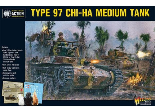 Tanque Mediano Tipo 97 Chi-ha Bolt Action Japoneses 28mm