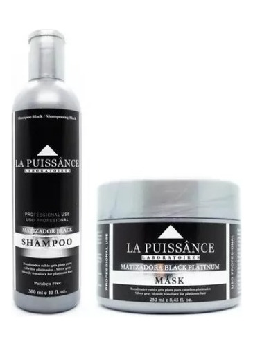 La Puissance Black Shampoo + Máscara Cabello Rubio Gris