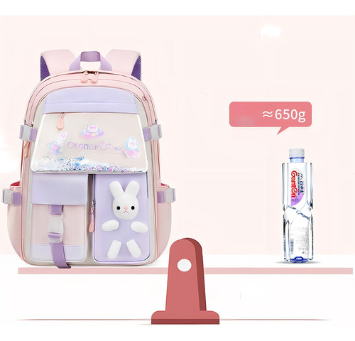 Bolsa Escolar Feminina Com Boa Aparência E Grande Capacidade Cor Roxo/grande