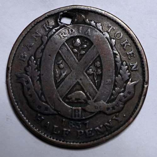 Half Penny - Bank Token - 1837 - Canada