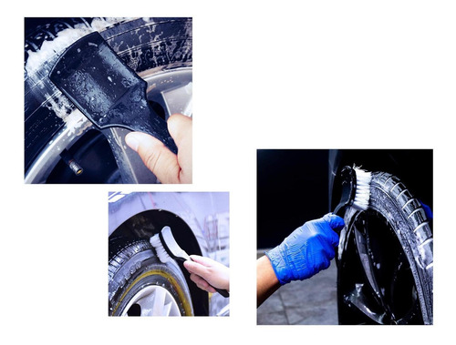 Imagen 5 de 7 de Spta Cepillo Limpieza De Llantas Negro Tire Scrub Brush
