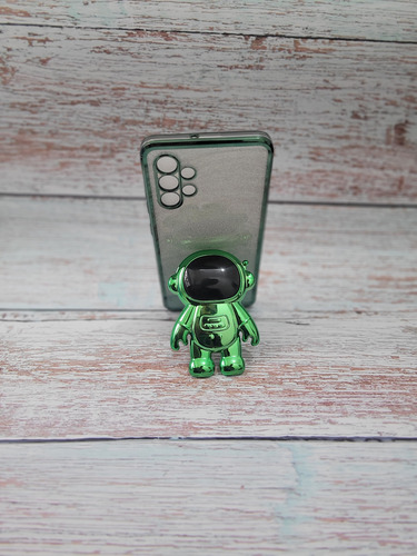 Funda De Brillo Con Astronauta Para Samsung A32 Verde