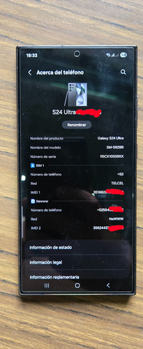 Samsung Galaxy S24 Ultra 5g Dual Sim 1 Tb Negro 12 Gb Ram (Usado)