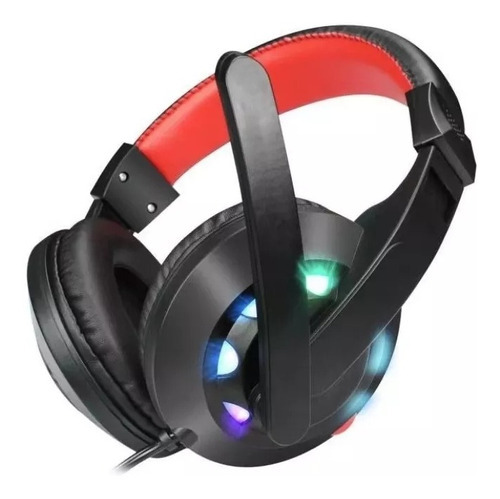 Headset Misde Gamer A65 Led Usb/p2 Cor Preto Cor Da Luz Leds Coloridos