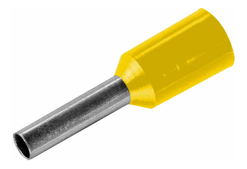 Terminal Tubular Ilhos Amarelo Embalagem Com 100 Peças