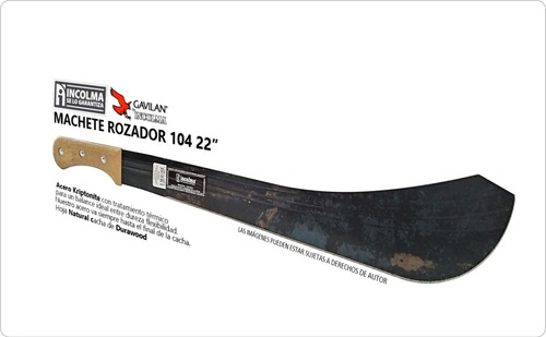 Imagen 1 de 1 de Machete Rozador 22 Natural Incolma Gavilán 104
