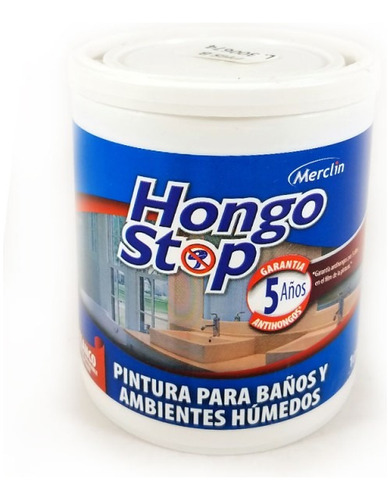 Pintura Antihongo  Hongo Stop  Blanco Merclin X 1lt.