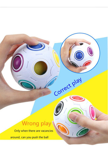 E 8pcs 3d Esfera Rainbow 360 Fidget Cubo De Pelota FĂștbol