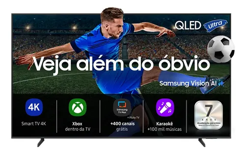 Samsung Vision Ai Tv 43 Qled 4k Qef1 2025 Pontos Quânticos Processador Com Ai Art Store Alexa