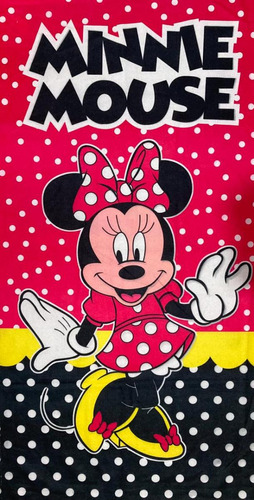 Toalha De Banho Personagem Minnie Mouse 70x1,35 Cor Minnie-mouse-3
