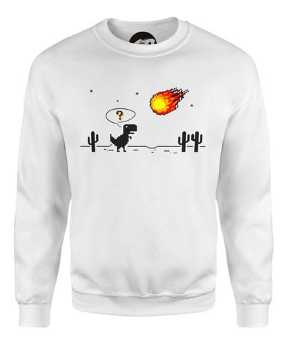 Sudadera Grapics Offline Fuego Dino Dinosaurio Humor Geek