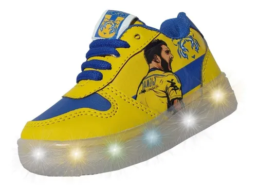 Tenis Infantil Luces Led Impacto Tigres 15 17 Gignac Amar Env o