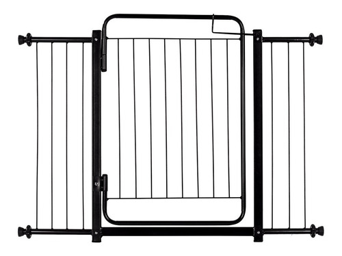 Grade De Porta Portão Proteção Cachorro Criança 114 A 119 Cm Cor Preto