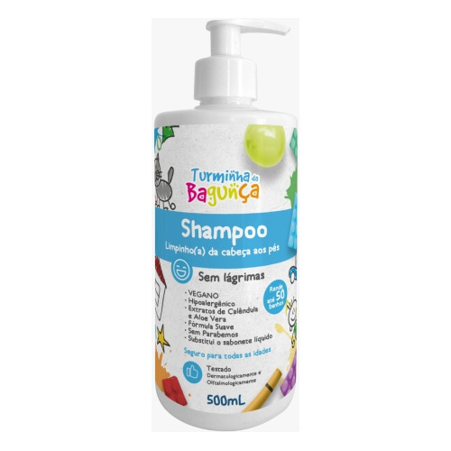 Shampoo Infantil Turminha Da Bagunça 500ml Com Pump