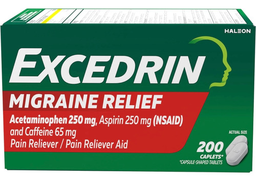 Excedrin Migraine Migraña Tabletas X200 Sellado