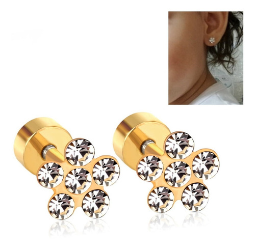 Aretes Pendientes Acero Inoxidable Bebe Niña Mujer