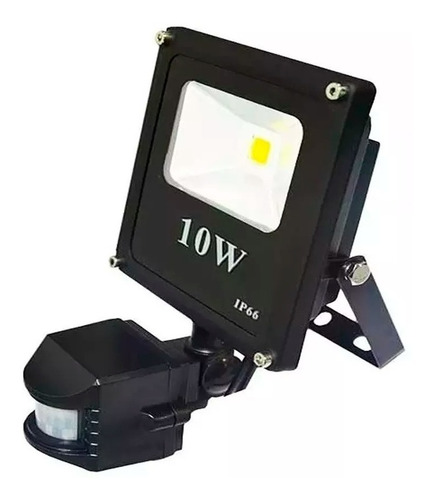 Reflector Led 10w Sensor Movimiento 220 Exterior Ip66 Blanco