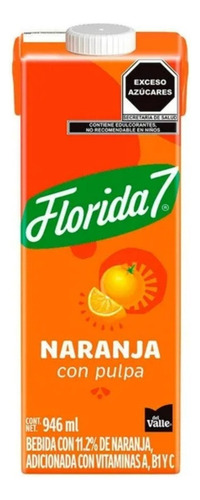 Bebida Del Valle Florida 7 Naranja 946 Ml