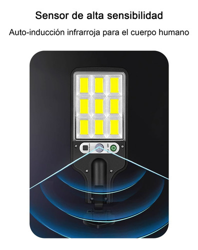 Lámpara Solar De Pared Impermeable Exteriores Sensor 3modos