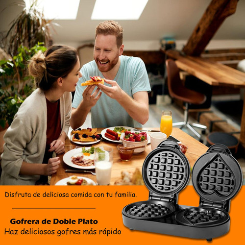 Mini Waflera De Doble Plato, Wafflera Cocina, Máquina Para