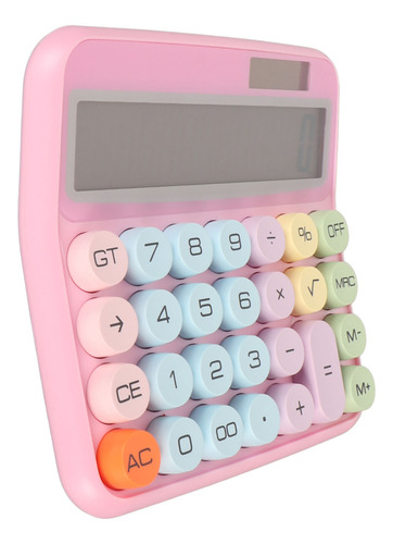 Calculadora Eletrônica De Mesa Mecânica Colorida De 12 Dígit