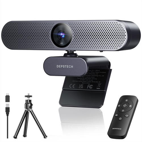 Webcam 4k, Depstech Dw50 Webcam With Remote, Sony Sensor Com