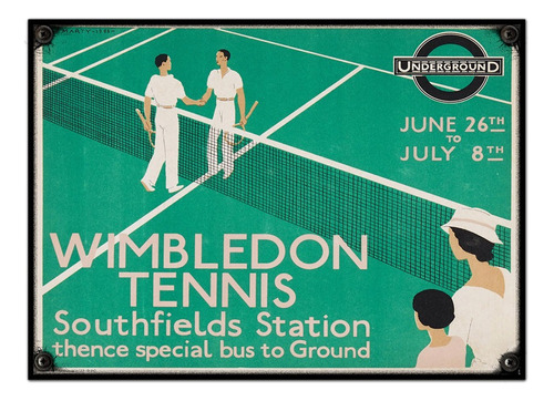 #51 - Cuadro Vintage 21 X 29 Cm / Wimbledon Tennis!