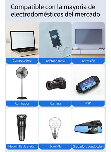 Inversor De Corriente Auto Portátil 1500w Dc 12v A Ac 110v