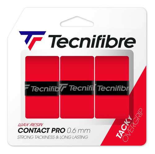 Tecnifibre Pro  Tenis Overgrip 3 Pack (rojo)