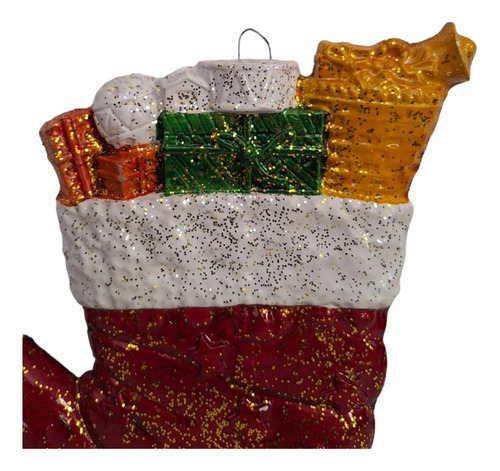Bota Navideña Grande Colgante Decoración Navidad 26 Cm