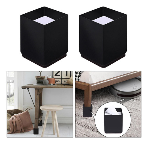 4 Muebles Sofá Cama Silla Elevador De Cuadrado 4x5cm Negro