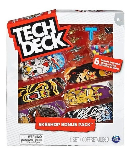 Tech Deck Sk8shop Pack 6 Skate Patineta Dedos Sharif Express