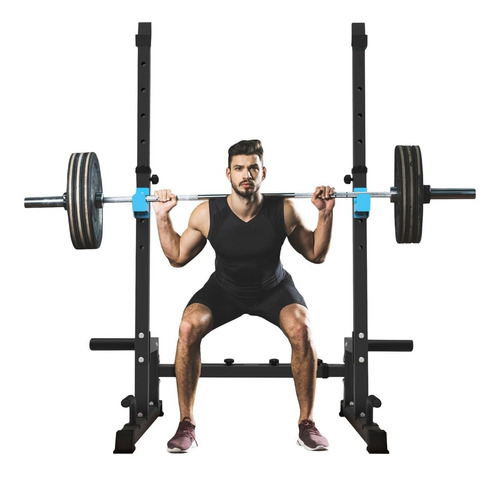 Rack Squat Olímpico Ajustable Jx-855 + Banco Deluxe Ds501