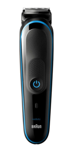 Imagen 1 de 2 de Máquina afeitadora y cortadora de pelo Braun MGK5280 negra y azul
