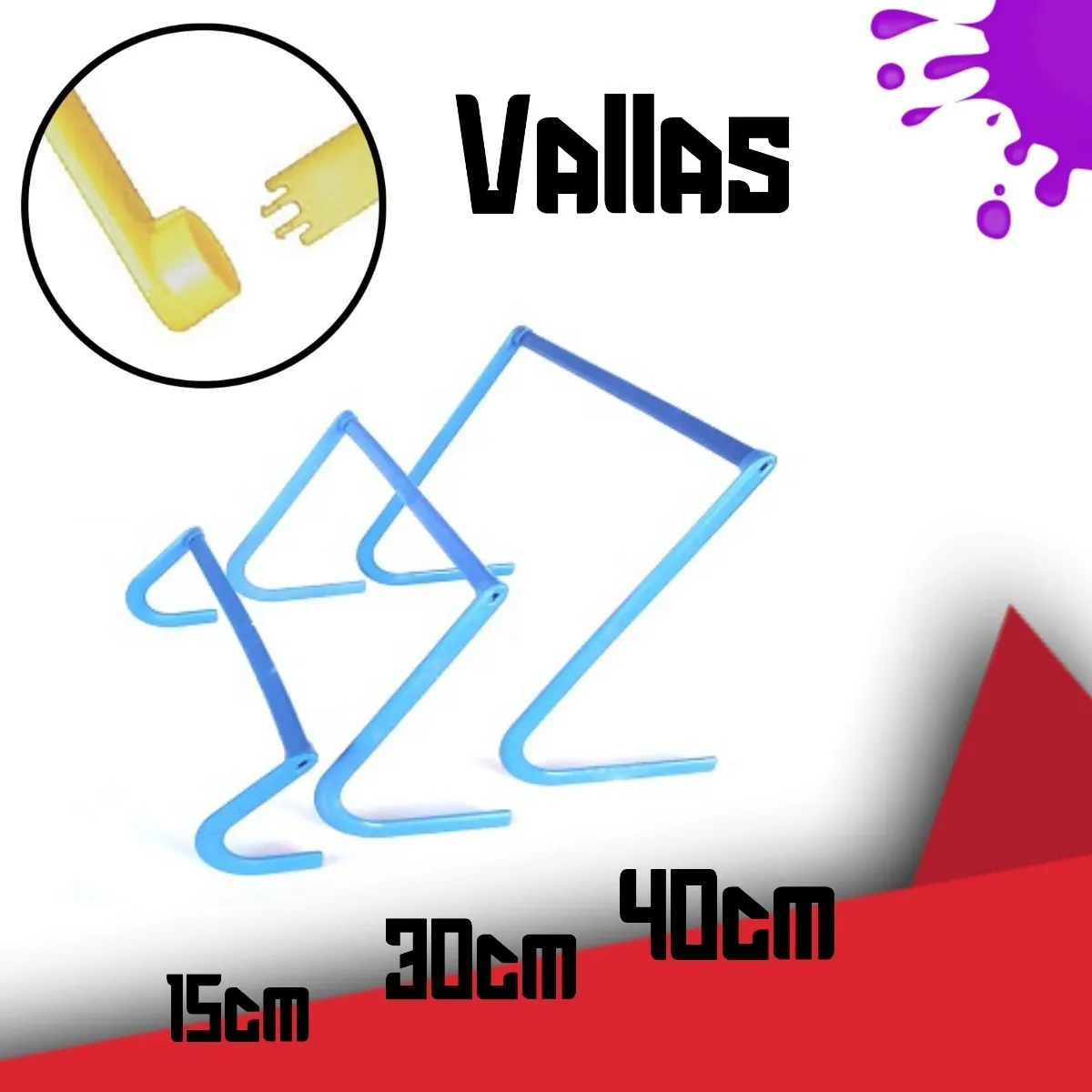 Vallas Entrenamiento Desarmable 30 Cm X 10 Unidades