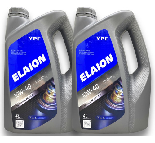 Aceite Semi Sintetico 10w40 Elaion F30 4l X 2 Unidades 