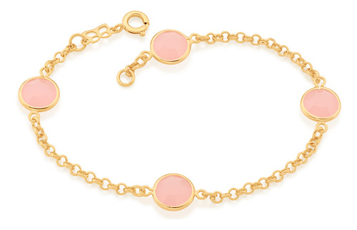 Pulseira Com Cristais Rosa Claro-551671-rommanel