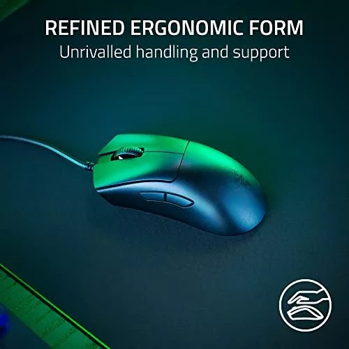 Imagen 3 de 4 de Mouse Razer Deathadder V3 Ergonomico Color Negro