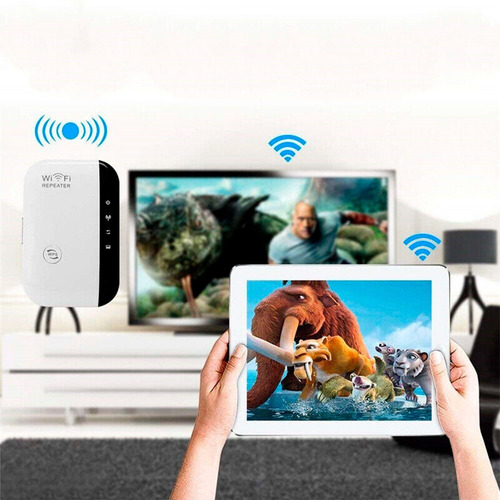 Extensor de repetidor WiFi sem fio de 300 Mbps Ax, amplificador de cor branca