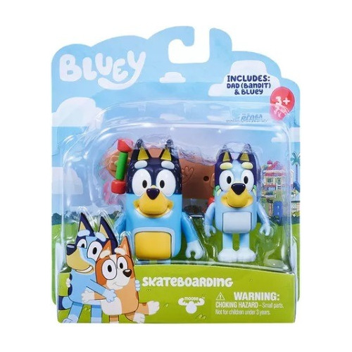 Bluey Figura Articulada Set X2 C/acc + Packaging De Regalo!